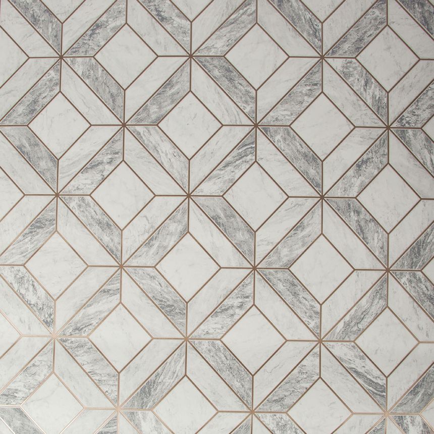 Graue Tapete mit geometrischen Mustern 103856, Vavex 2024