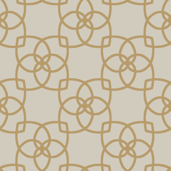 Graubeige Luxustapete mit goldenen Ornamenten Y6200202, Dazzling Dimensions 2, York