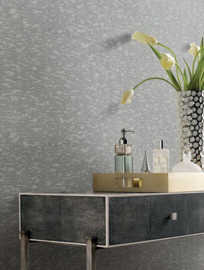 Grau-silberne Tapete, Zypressenrinden-Imitation DD3753, Dazzling Dimensions 2, York