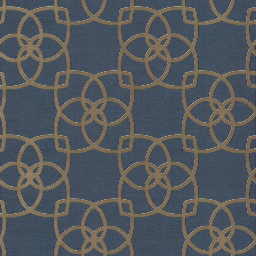 Blaue Luxustapete mit goldenen Ornamenten DD3711, Dazzling Dimensions 2, York