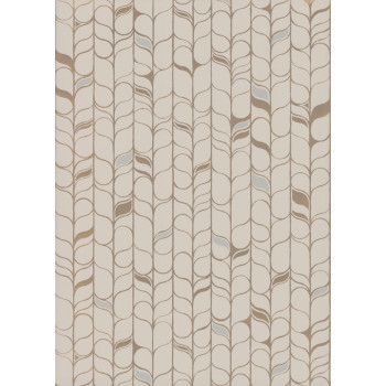 Grau-beige Tapete, goldene Blätter OS4206, Modern Nature II, York