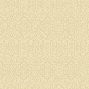 Ockerfarbene vorgeklebte Barocktapete DM5035, Damask, York