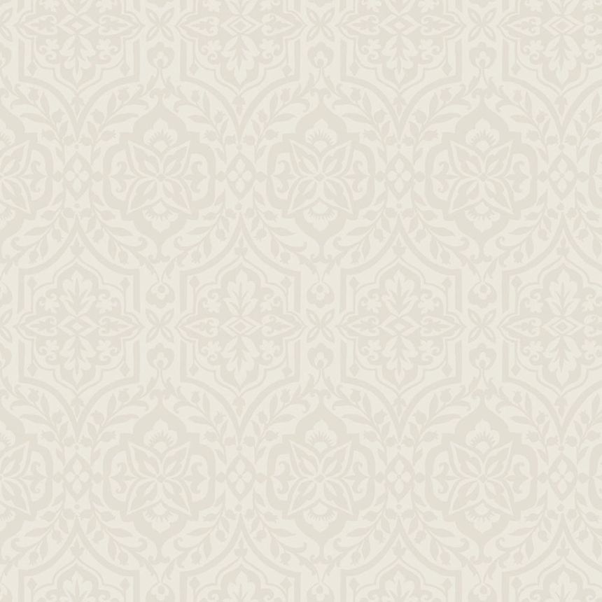 Grau-beige vorgeklebte Tapete mit Ornamenten DM5034, Damask, York