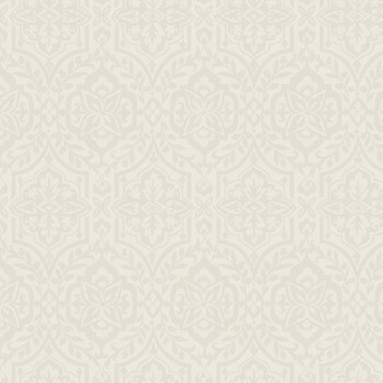 Grau-beige vorgeklebte Tapete mit Ornamenten DM5034, Damask, York