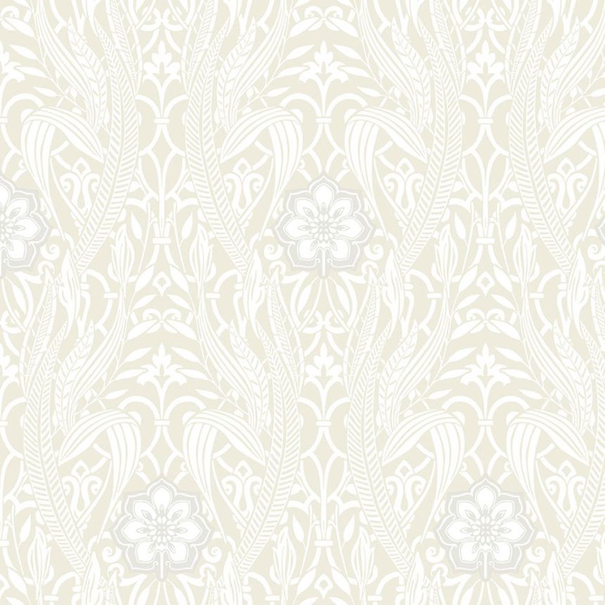 Beige vorgeklebte Tapete -Ornamenten DM4993, Damask, York