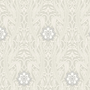Graue vorgeklebte Tapete -Ornamenten DM4992, Damask, York