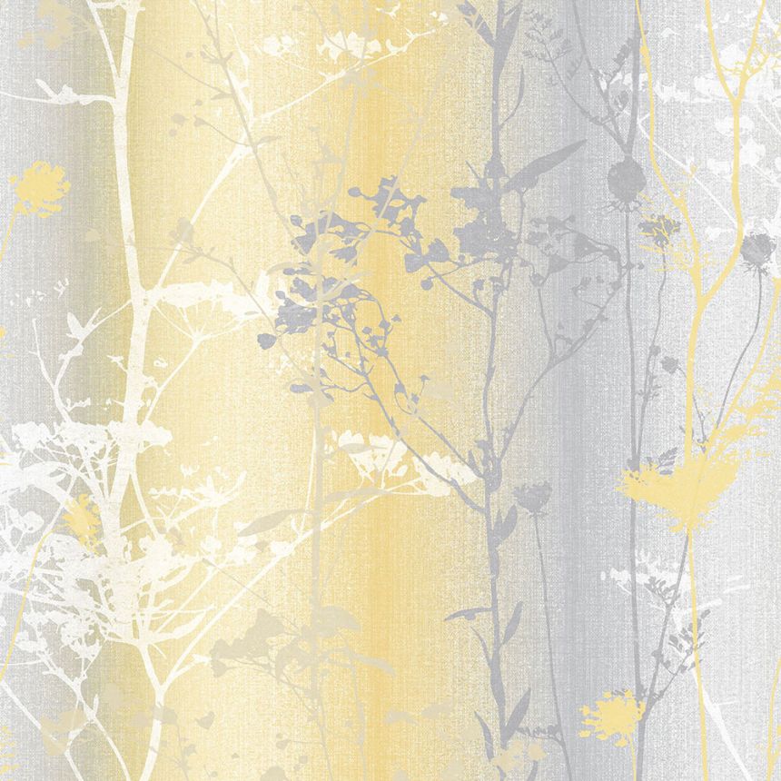 Gelbgraue Tapete, Wiesenblumen 104072, Reclaim, Graham&Brown
